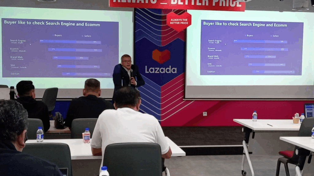 Megademy Global conducting Alibaba.com export training at Lazada Training Centre Kuala Lumpur