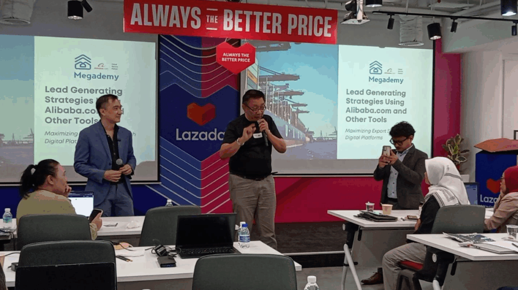 Megademy Global conducting Alibaba.com export training at Lazada Training Centre Kuala Lumpur