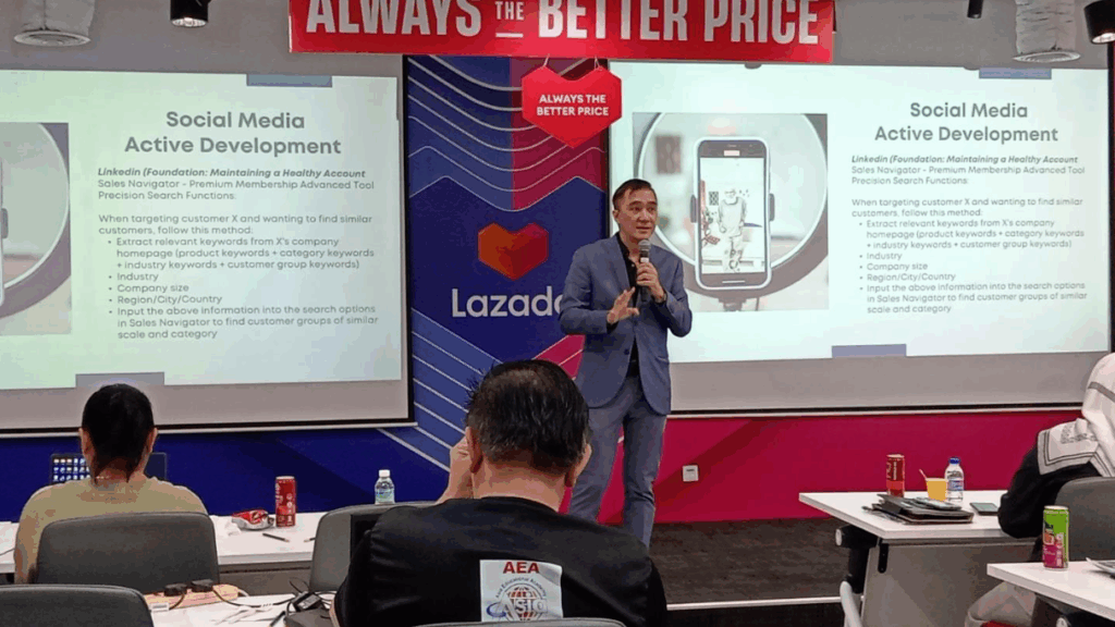 Megademy Global conducting Alibaba.com export training at Lazada Training Centre Kuala Lumpur